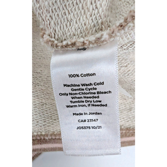 Haven Well Within Midi Dress Small Tan Striped Cozy Lounge Terry Comfy - Picture 6 of 9